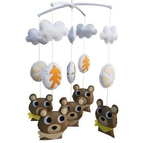[Funny Bears, Brown] Infant Musical Mobile, Baby Gift Mobile, Pretty Decor