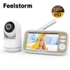 PSVB803 Video Baby Monitor Remote Camera VOX Music Temperature Monitor 5.0Inch LCD Two-way Audio HD 1280 * 720pixel 2.4GHz child rocking camera