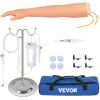 VEVOR 12 PCS Phlebotomy Practice Kit, IV Venipuncture Intravenous Training, High Simulation IV Practice Arm Kit with Carrying Bag