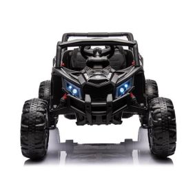 12V Ride On Car with Remote Control,UTV ride on for kid,3-Point Safety Harness, Music Player (USB Port/Volume Knob/Battery Indicator), LED Lights