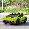 12V Battery Powered Ride On Car for Kids, Remote Control Toy Vehicle with Music Player, LED Light, 2 Driving Modes