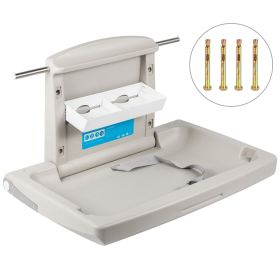 VEVOR Horizontal Baby Changing Table Wall-mounted Baby Diaper Changing Station Vertical Fold Down Baby Changing Table