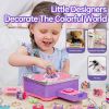 71 PCS DIY Jewel Rings Stickers Magical Kits for Little Girls, Handmade DIY Crafting Rings Bracelet Pendent Keychain, DIY Crafts for Kids