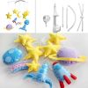 Space Rocket Handmade Baby Crib Mobile Cute Moon Star Baby Musical Mobile Kids Room Nursery Decor for Boys