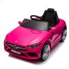 12V Kids Ride On Car w/ Parents Remote Control,Licensed Mercedes-Benz CLS 350 for Kids,Four Wheel Suspension,Power Display,Music,Volume Control