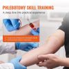 VEVOR Phlebotomy Practice Kit, IV Venipuncture Intravenous Training Kit, High Simulation IV Practice Arm Kit with Carrying Bag