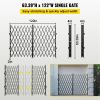 VEVOR Double Folding Security Gate, 5.1' H x 10.2' W Folding Door Gate, Steel Accordion Security Gate, Flexible Expanding Security Gate