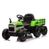 Ride on Tractor with Trailer,24V Battery Powered Electric Tractor Toy, 200w*2motor 1.86-4.97MPH/Remote Control,electric car for kids