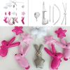 Handmade Girls Gift, Baby Dream Musical Mobile, Rabbits, Colorful