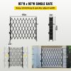 VEVOR Single Folding Security Gate, 7.1'H x 7.9' W (85 x 95 inch)Folding Door Gate, Steel Accordion Security Gate, Flexible Expanding Security Gate