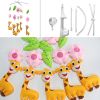 [Pink Flowers and Happy Giraffe] Pretty Decor Handmade Toy, Musical Mobile