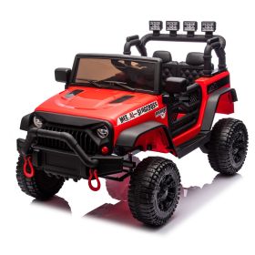 24V Kids Ride On Car W/Parents Remote Control,400W Motor,Four Wheel Suspension,Adjustable speed,USB,MP3,Music,Bluetooth,Large display screen (Color: as Pic)