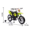 12V Kids Ride On Electric Toy Motorcycle,Rear suspension,Twist Grip Throttle,Slow Start,Removable training wheels,Indie music box with horn and engine