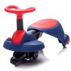6V Kids Ride On Electric Wiggle Car,flashing wheels,Shock absorbing PU wheel,Retractable,steering wheel rotates 360°,Two-speed adjustment,Bluetooth